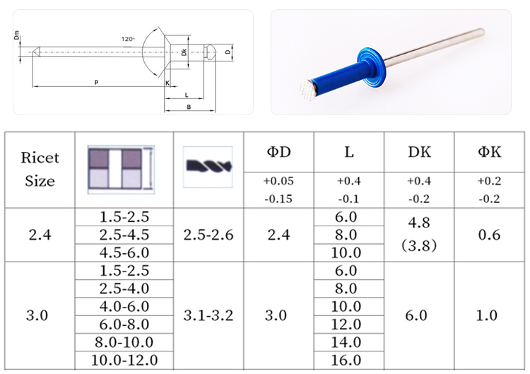 拉花拉釘藍(lán)色規(guī)格圖