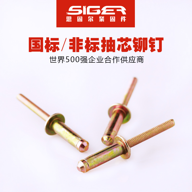 海馬樂克全鐵彩鋅抽芯鉚釘