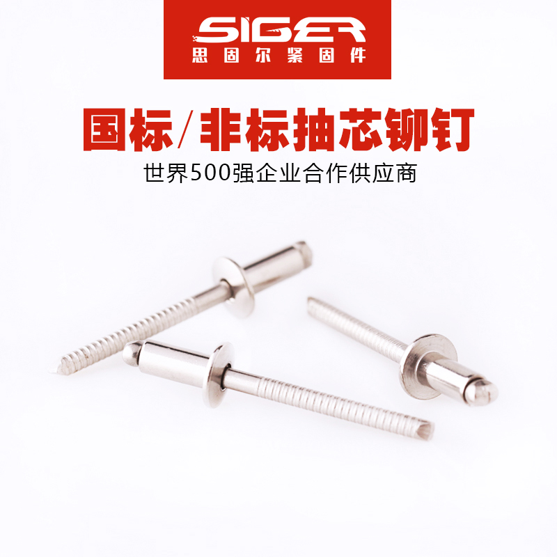開口型圓頭全不銹鋼抽芯鉚釘