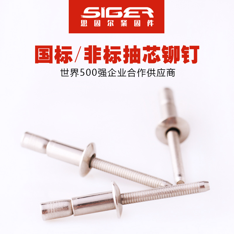 口杯拉絲圓頭全不銹鋼抽芯鉚釘